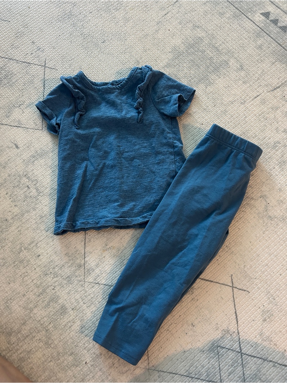 George Blue Knit Toddler Top and Leggings Set